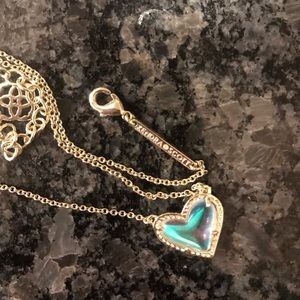 Kendra Scott dichroic Ari heart necklace
